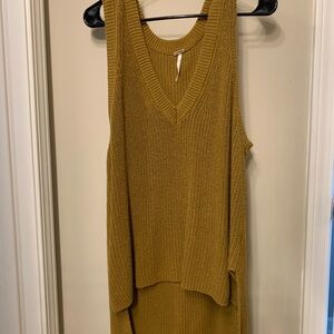 Free People Mustard Knit Sweater